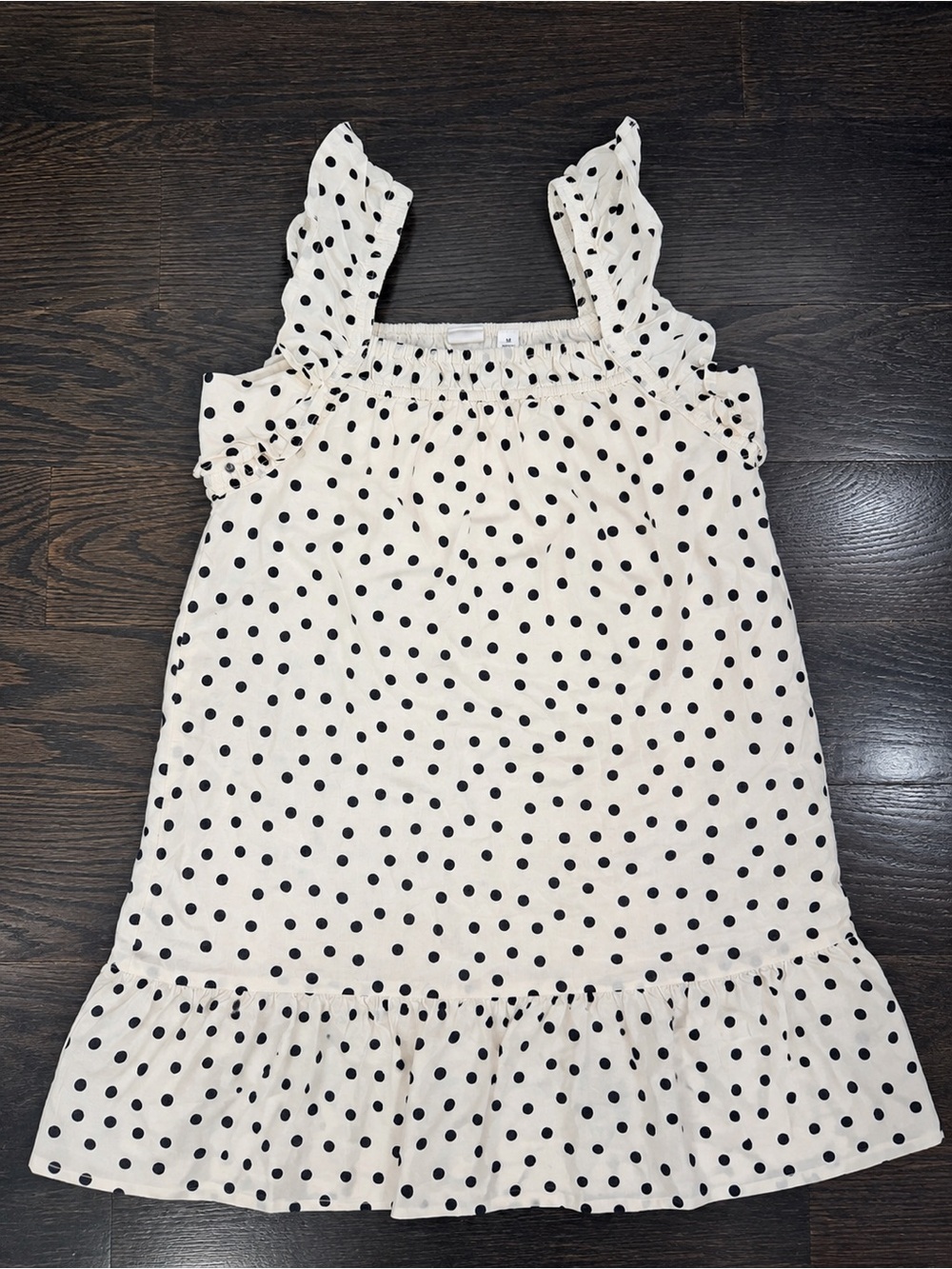 Gap Girls Cream Polka Dot Ruffle Dress